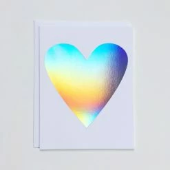 Cheapest ⌛ Banquet Workshop Notecard Hologram Foil Heart 🌟