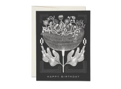 Top 10 🛒 Red Cap Notecard Happy 🎂 Birthday (Black and White) 🌟