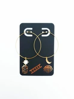 Hot Sale ❤️ While Odin Sleeps: Star Moon Hoops Earrings 🌟