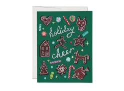 Best Pirce 🌟 Red Cap Gingerbread Holiday Cheer Notecard 🛒