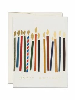 Outlet 🥰 Red Cap Happy 🥳 Birthday Candles Notecard 👏