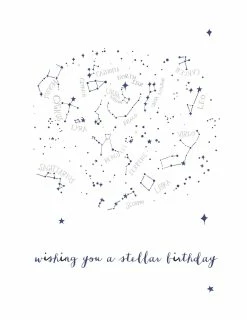Promo 🎁 Lark Press Notecard Stellar Constellations 🥳 Birthday ⭐