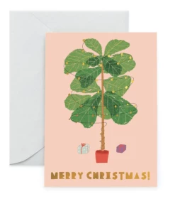 Budget 🌟 CAROLYN SUZUKI GOODS Ficus Lyrata Plant Holiday Notecard 🔥
