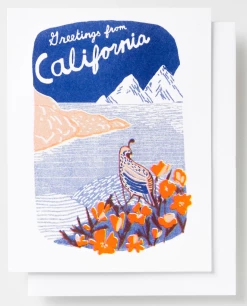 Best deal 🌟 YELLOW OWL WORKSHOP Greetings From CA Notecard 👍