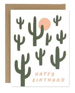 Budget 🤩 Worthwhile Paper Happy Bday Cactus Notecard 👍