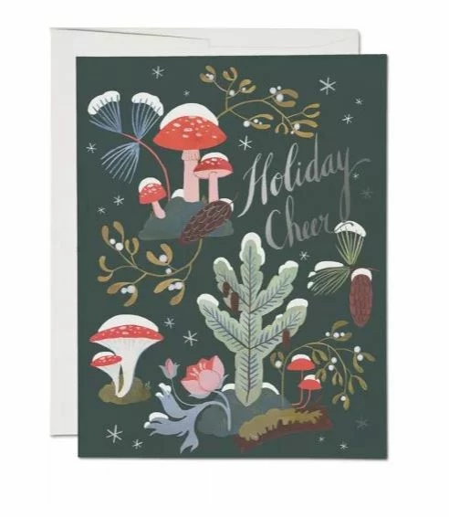 Flash Sale π Red Cap Notecard Holiday Cheer Moss with Foil π₯°