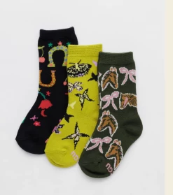 Best Pirce 👏 Baggu: Kids Crew Sock Set of 3 - Jessica Williams 🥰