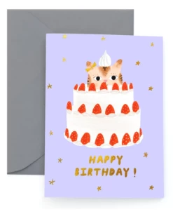 Promo 🤩 CAROLYN SUZUKI GOODS Kitty Cake 🎂 Birthday Notecard 🛒