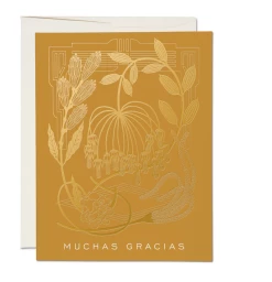 Best Sale ⌛ Red Cap Notecard Foil Thank You Mustard 🥰