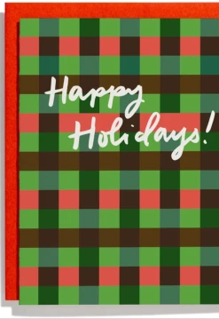 Brand new ✔️ Iron Curtain Press Plaid Holiday Notecard 😀